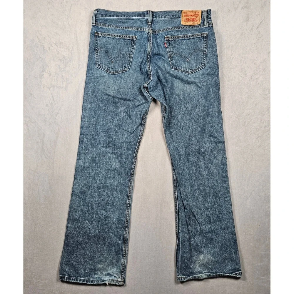 Levi's 527 Bootcut Jeans Mens 36x32 (Actual 38x32) Blue Slim Fit Denim Low Rise